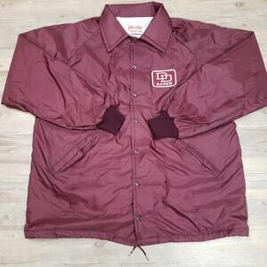 Vintage Birdie Windbreaker Jacket Mens 2XL Red DD Ranch Lined Western Snap USA
